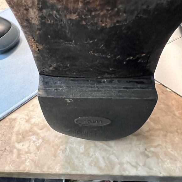 Vintage Lucchese 2000 Hand Made Black Ostrich Dress Roper Boot - Picture 11 of 12